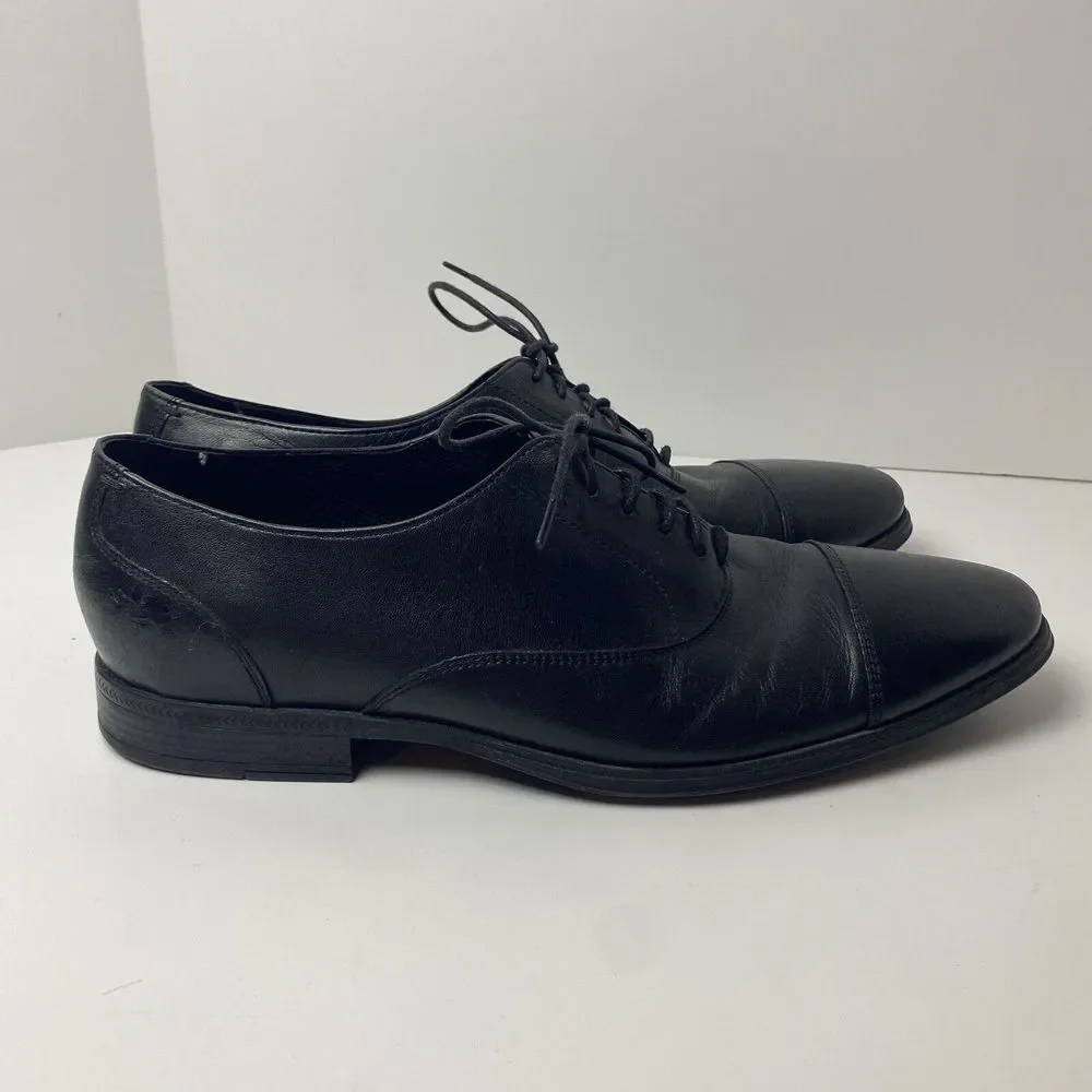 Cole Haan Men's 10.5 Air Adams Cap Toe black Leather Oxford Business dress Shoes